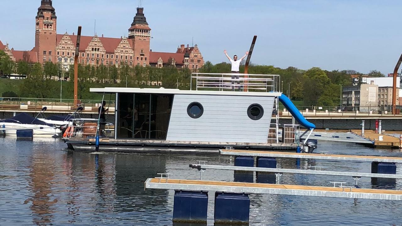 Ferienwohnung Hausboot- Domy Na Wodzie - Houseboat Porta Mare Cammin in Pommern Exterior foto